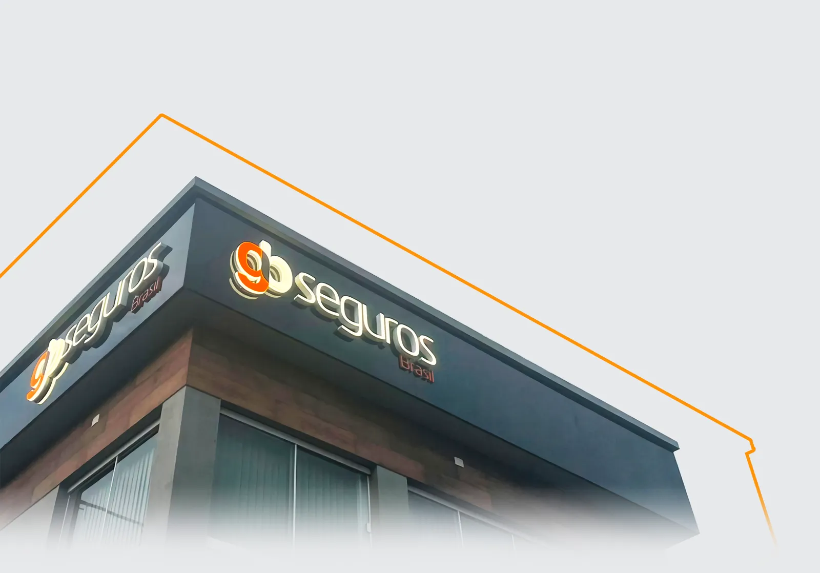 Fachada da sede da GB Seguros Brasil em Osório